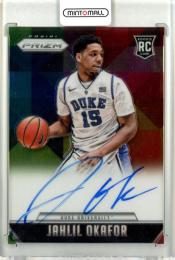 2015-16 PANINI PRIZM Duke University Jahlil Okafor Rookie Autograph Card