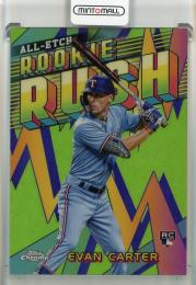 2024 Topps Chrome Evan Carter All Etch Rookie Rush Texas Rangers