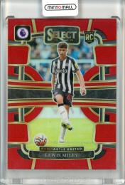 2023-24 Panini Select English Premier League Lewis Miley #73 RC Terrace Red  Newcastle United