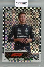 2023 TOPPS Chrome Formula 1  George Russell Checker Flag X-Fractors #15  Mercedes