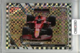 2021 TOPPS Chrome Formula 1  Carlos Sainz/F1 Cars Checker Flag #107  Scuderia Ferrari S.p.A.