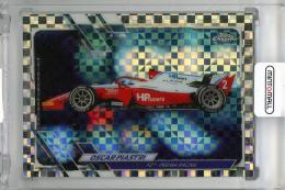 2021 TOPPS Chrome Formula 1  Oscar Piastri/F2 Cars Checker Flag #117 F2-Prema Racing