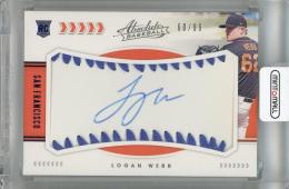 2020 Panini Absolute Logan Webb Rookie Baseball Material Signatures Blue #122 Auto RC【60/99】 San Francisco Giants