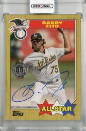 2022 Topps Update Series Barry Zito 1987 Topps Baseball Autographs #87ASA-BZ Oakland Athletics