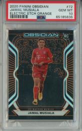 2020-21 Panini Obsidian Soccer  Jamal Musiala RC Electric Etch Orange #72 47/50【PSA10】