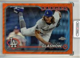 2024 Topps Chrome Tyler Glasnow Orange Wave Refractor【22/25】 Los Angeles Dodgers