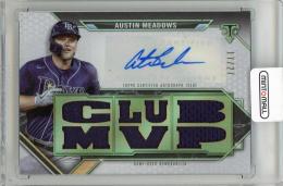 2021 TOPPS Triple Threads Austin Meadows Autograph Relics #TTARAM2【17/27】 Tampa Bay Rays