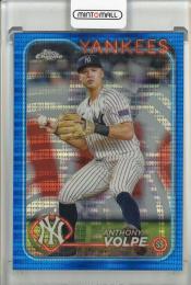 2024 Topps Chrome Anthony Volpe Blue Sonar Refractor【052/125】 New York Yankees