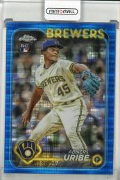 2024 Topps Chrome Abner Uribe Blue Sonar Refractor【023/125】 Milwaukee Brewers
