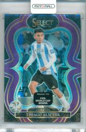 2025-26 Panini Select Road to FIFA World Cup Thiago Almada #114 Base Mezzanine Purple Prizm Parallel【123/150】 Argentina