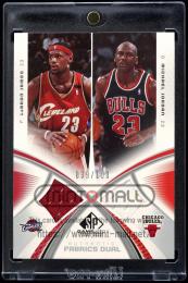 2005-06 SP Game Used #JJ LeBron James/Michael Jordan Authentic Fabrics Dual Jersey【039/100】 Cleveland Cavaliers/Chicago Bulls