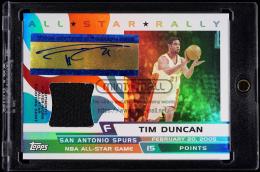 2005-06 Topps Big Game #TD Tim Duncan All-Star Rally Relics Autographs Shirt【057/111】 San Antonio Spurs
