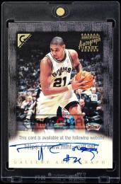 1999-00 Topps Gallery #TD Tim Duncan Autographs B San Antonio Spurs