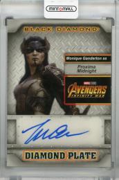 2021 Upper Deck Marvel Black Diamond  Monique Ganderton as Proxima Midnight Diamond Plate Autographs