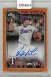 2024 TOPPS Chrome Owen White Rookie Autographs Orange Wave Refractors #RAOW【20/25】 Texas Rangers