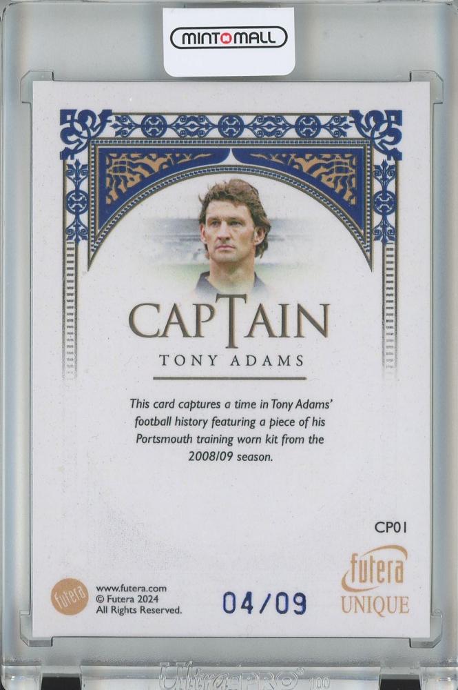 ミントモール / MINT 池袋店 / 2023-24 FUTERA UNIQUE WORLD FOOTBALL HOBBY Tony Adams  CaptainMemorabilia/Sapphire/#CP01【4/9】 PortsmouthFC