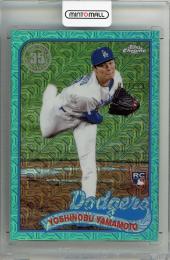 2024 TOPPS Series 2 Yoshinobu Yamamoto 1989 Topps Silver Pack Chrome Series 2 Aqua Refractors【007/199】 Los Angeles Dodgers