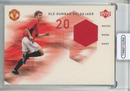 2002 Upper Deck Manchester United Ole Gunnar Solskjaer Match Worn Shirt #OGSMWS Manchester United