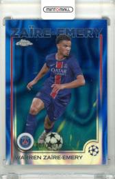 2024-25 Topps Chrome Competition Warren Zaire-Emery #197 Base Blue Lava Refractor Parallel【007/150】 Paris Saint-Germain