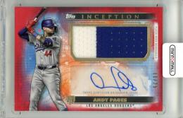 2024 Topps Inception Andy Pages #APC-AP Autographed Patch Red Parallel【11/25】 Dodgers