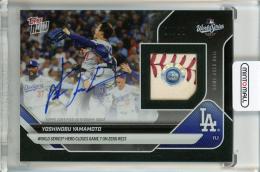 2025 Topps Now Yoshinobu Yamamoto Game Used Ball Autographs Black Foil #925【04/10】 Los Angeles Dodgers