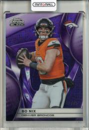 2025 Topps Chrome Black Bo Nix Purple Mini-Diamond #33【42/75】 Denver Broncos