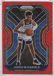2020-21 Panini Prizm Minnesota Timberwolves Jaden McDaniels #277 Ruby Wave