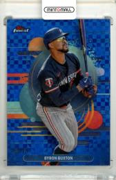 2025 Topps Finest Byron Buxton #128 Base Uncommon Blue Checkerboard Parallel【62/75】 Twins
