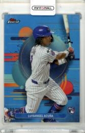 2025 Topps Finest Luisangel Acuna #108 Base Uncommon Sky Blue Refractor Parallel 【103/250】 Mets
