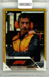 2023 Topps Chrome Formula1 Andrea Stella #97 Base F1 Crew Team Gold Wave Refractor Parallel【20/50】《やや難あり》