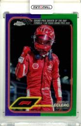 2024 Topps Chrome Formula1 Charles Leclerc #179 Base Grand Prix Driver of the Day Purple Green Refractor Parallel