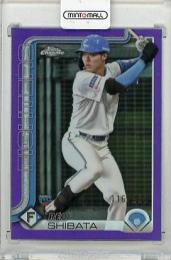 2025 TOPPS Chrome NPB 柴田獅子 #167 Purple Refractor【116/250】 北海道日本ハムファイターズ