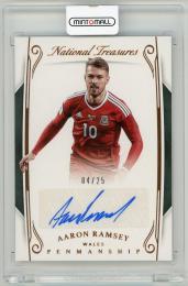 2018 Panini National Treasures Aaron Ramsey Penmanship Bronze Parallel【4/25】 Wales
