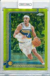 2025-26 Topps Chrome Updates Andrew Nembhard #68 Base Yellow Parallel【169/275】 Pacers