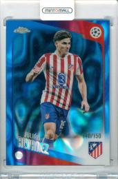 2025-26 Topps Chrome UEFA Club Competition Julian Alvarez #154 Base Blue Lava Parallel【140/150】 Atletico De Madrid