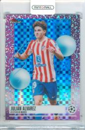 2025-26 Topps Finest UEFA Club Competition Julian Alvarez #266 Base Blue Checkerboard Parallel【01/75】《1stナンバー》 Atletico De Madrid