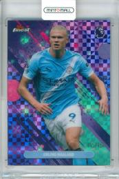 2025-26 Topps Finest Premier League Erling Haaland #61 Base - Common Purple Checkerboard Refractor Parallel【015/150】 Manchester City