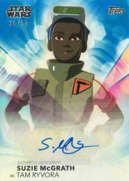 2020 TOPPS Women of Star Wars Suzie McGrath Tam Ryvora Autograph Blue 50枚限定 /38