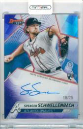 2025 Topps Bowman's Best Spencer Schwellenbach #B25-SS Best of 2025 Autograph Purple Parallel Braves【16/75】