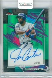 2026 Topps Finest Baseball Joe Carter #FA-JCA Finest Autograph Green Parallel【28/99】 Blue Jays
