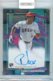 2026 Topps Finest Baseball Christian Moore #FA-CME Finest Autograph Card Angels