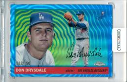 2026 Topps Chrome Platinum Don Drysdale #411 Base Blue Vibrations Refractor Parallel【082/150】 Dodgers