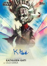 2020 TOPPS Women of Star Wars Kathleen Gati Old Daka Autograph Blue 50枚限定 /31