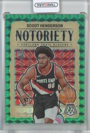 2023-24 Panini Mosaic Basketball Scoot Henderson Notoriety/Teal Mosaic/RC/#4【24/75】 Portland Trail Blazers