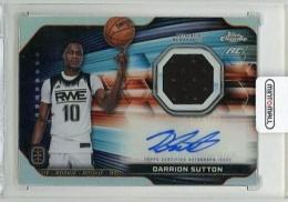 2023-24 TOPPS Chrome Overtime Elite Darrion Sutton Rookie Jersey Autographs #RJADS