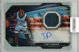 2023-24 TOPPS Chrome Overtime Elite Trey Parker Rookie Jersey Autographs #RJATP