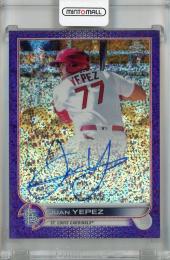 2022 Topps Chrome Juan Yepez Chrome Rookie Autographs Purple Speckle Refractor #RA-JY RC 【186/299】 St. Louis Cardinals