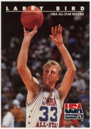 1992 SkyBox USA #16 Larry Bird/NBA All-Star Record