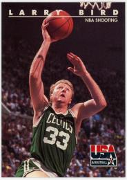 1992 SkyBox USA #17 Larry Bird/NBA Shooting
