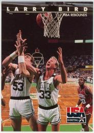 1992 SkyBox USA #18 Larry Bird/NBA Rebounds